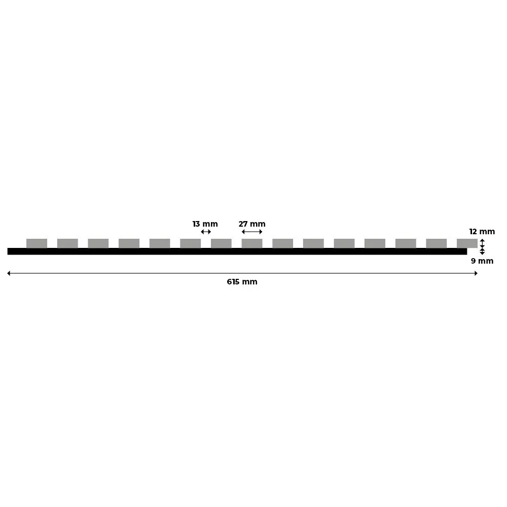 Profi Wall akusztikus falpanel 1,66 m2 | Rusztikus tölgy 275x60,4cmx2,1 cm